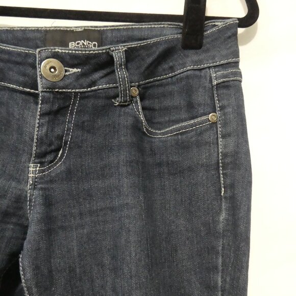 BONGO DENIM | size 5 | Sleek Blue Dark Wash Slim Fit Jeans - Picture 5 of 16